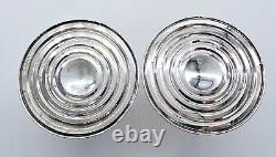 Porte-bougies en argent sterling Mueck-Carey Pr (2) lestés vintage 4-1/4