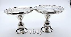 Porte-bougies en argent sterling Mueck-Carey Pr (2) lestés vintage 4-1/4
