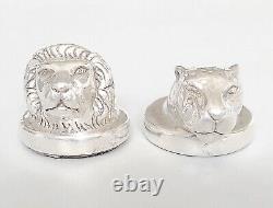 Porte-nom vintage en argent sterling rempli, Afrisilver, Afrique du Sud