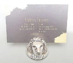 Porte-nom vintage en argent sterling rempli, Afrisilver, Afrique du Sud