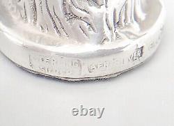 Porte-nom vintage en argent sterling rempli, Afrisilver, Afrique du Sud