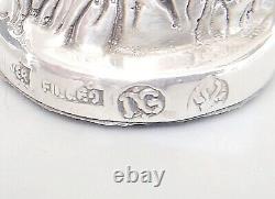 Porte-nom vintage en argent sterling rempli, Afrisilver, Afrique du Sud