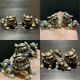 Rare Paire Ancienne D'argent De Foo Dogs Jumeaux Hautement Décorés