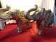 Statue Éléphant En Argent Massif Vintage Indian Oriental Animal Grande Paire 35cm 5.2kg
