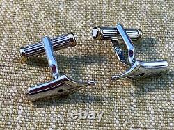 Super Paire De Stylo De Fontaine Mont Blanc Vintage Nib Cufflinks