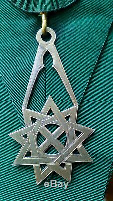 Superb Paire De Vintage Silver Cordon Sash Bijoux Royal Order Of Scotland Vgc