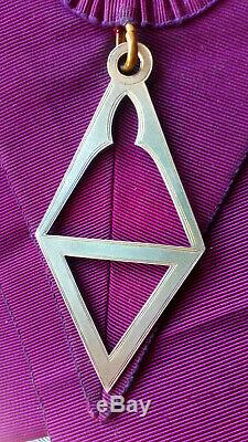 Superb Paire De Vintage Silver Cordon Sash Bijoux Royal Order Of Scotland Vgc