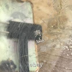 Support de vase à fleurs pour autel bouddhiste japonais, paire vintage en argent BU770