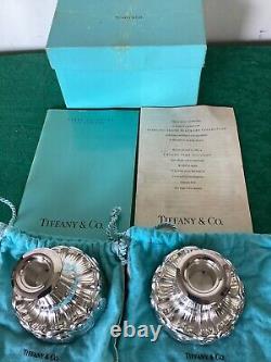 Tiffany & Co. Paire de bougeoirs vintage Louis Comfort Tiffany en argent sterling .925