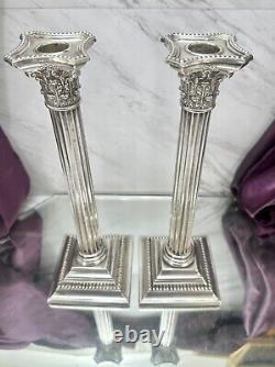 Traduisez ce titre en français: Pr Vintage Gorham Sterling Silver Column Candleholder Candlesticks Candle Holder

Paire d'anciens chandeliers colonne en argent sterling de la marque Gorham
