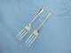 Une Paire Vintage De Fourchettes à Dessert En Argent Sterling Old English Rat Tail Londres 1966