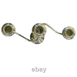 VTG Paire de Candelabres en Argent Sterling Reed & Barton 3 Bras Magnifiques 11