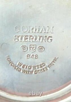 Vieille Paire D'allumettes Gorham Sterling Silver Squat Chandelles #948