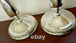 Vieille Paire Prelude Sterling Silver Chandeliers Supports 7.5 Excellent