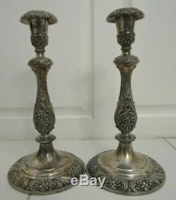 Vintage 1847 Rogers Bros. Heritage Candélabres Paire, Silverplate
