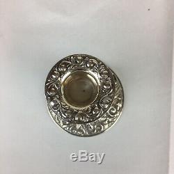Vintage 1987 Broadway & Co En Argent Sterling Rempli Bougeoirs Paire 10cm De Haut