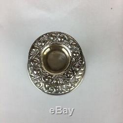 Vintage 1987 Broadway & Co En Argent Sterling Rempli Bougeoirs Paire 10cm De Haut