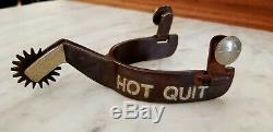 Vintage Argent Monté Deux Éperon Par Le Célèbre Fabricant Du Texas Jeff Payne Cowboy