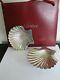 Vintage Cartier Paire D'argent Sterling Dishes Shell Caviar