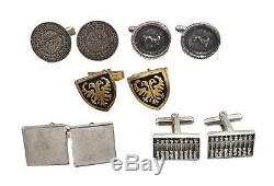 Vintage Lot De Asstd Pyrrha Fenwick & Marins En Argent Sterling Boutons De Manchette 5 Paires