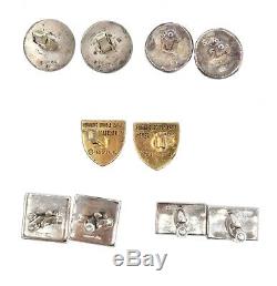 Vintage Lot De Asstd Pyrrha Fenwick & Marins En Argent Sterling Boutons De Manchette 5 Paires