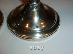 Vintage Mueck Carey Royal Rose Sterling Paire 3 Branches Convertible Candelabra