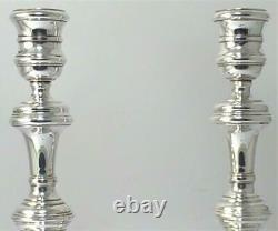 Vintage Pair Of Hallmarked Sterling Silver Candlesticks (6 3/4 Tall) 1977