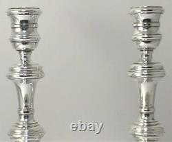 Vintage Pair Of Hallmarked Sterling Silver Candlesticks (6 3/4 Tall) 1977