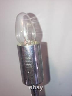 Vintage Paire (2) MID Century Modern Spoutnik Atomic Ball Orb Chrome Lampes De Table