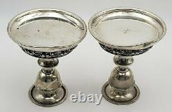 Vintage Paire De Porte-bougies Sterling Silver Par Mueck-cary #6995