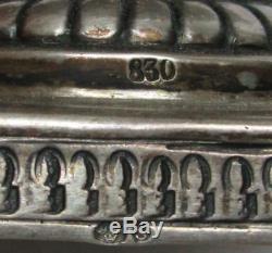 Vintage Paire Suède Argent Plats Maître Sel