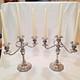 Vntg 2 International Silver Countess Platine Argent 3-branches Candelabre Tordu 11t