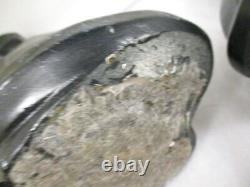 Vtg Set Pair 1961 Universal Staturary Black To Silver Cubist Cat Sculptures Figu